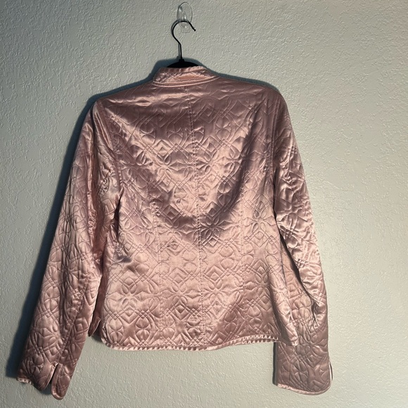 Banana Republic Women's Pink Silk Quilted Jacket Size Medium - Picture 6 of 6